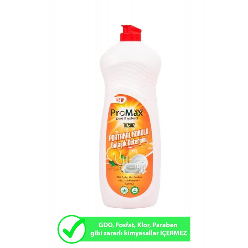 %100 Yerli Sıvı Bulaşık Detarjanı Portakal Kokulu 750 Ml Gdo, Fosfat, Klor, Tuz, Paraben İçermez